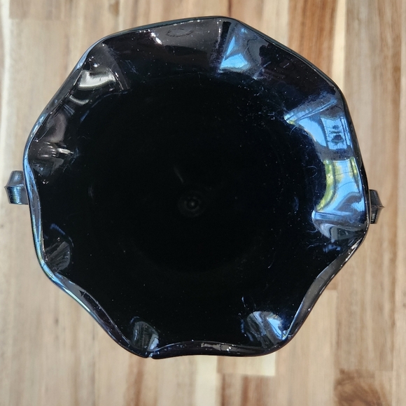 1930's Black Amethyst Glass Loving Cup Trophy Vase - Snake Dance - Picture 5 of 6